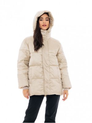 Μπουφάν Κοντό Μπεζ