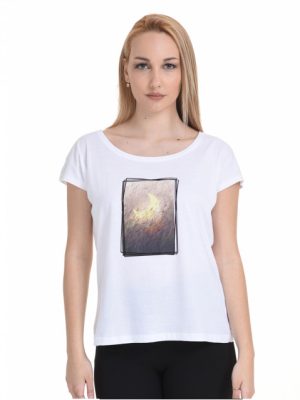 T-shirt Λευκό με Τύπωμα