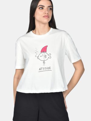 T-shirt Γυναικείο Λευκό με Τύπωμα