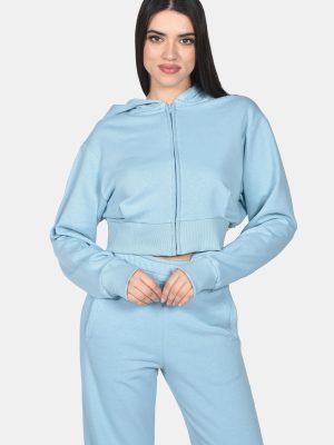 Ζακέτα Γυναικεία Φούτερ Aqua