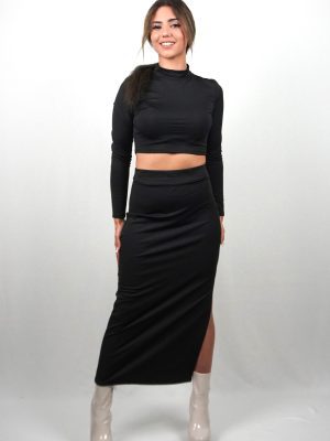 Σετ Γυναικείο Μπλούζα & Φούστα Μαύρο