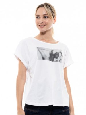 T-shirt Γυναικείο Λευκό με Τύπωμα Lady