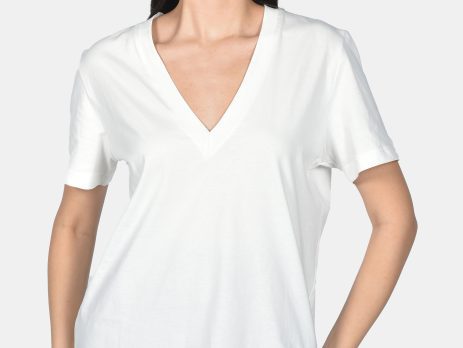 T-shirt Γυναικείο V Λευκό